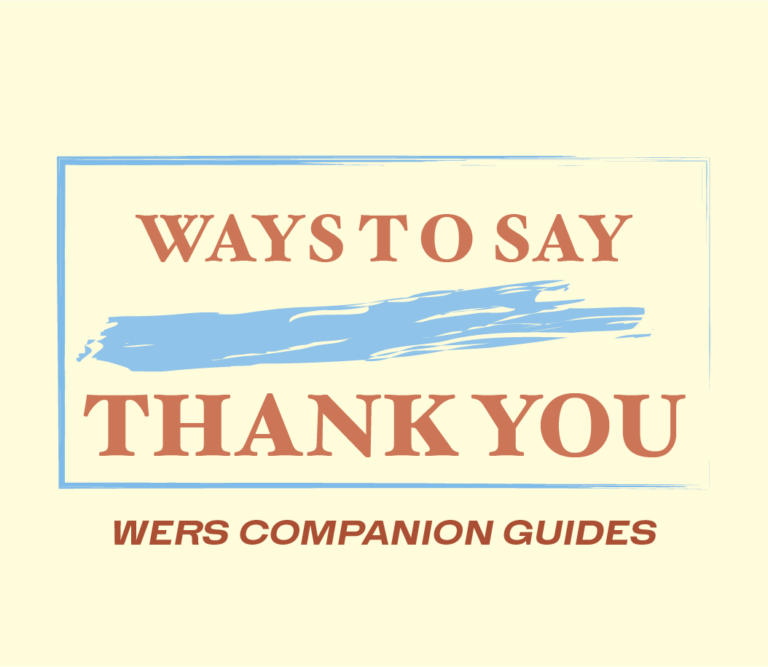 WERS Companion Guides: Ways to Say Thank You