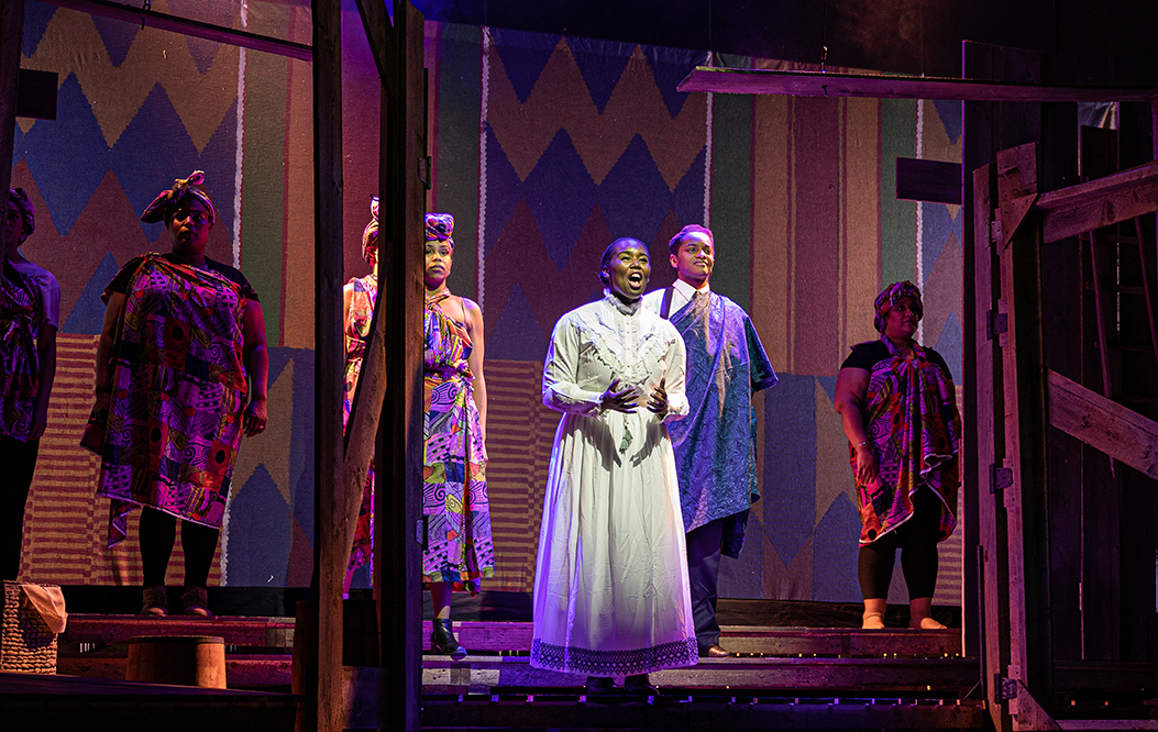 The Cast of the Color Purple. Photo by Jim Sabitus