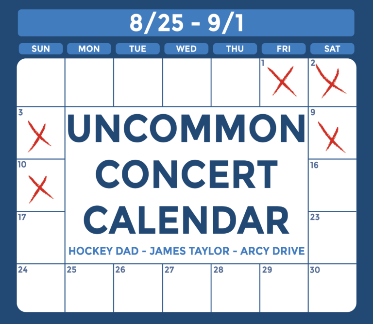 Uncommon Concert Calendar: August 25-September 1