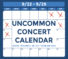 Uncommon Concert Calendar: September 22-29