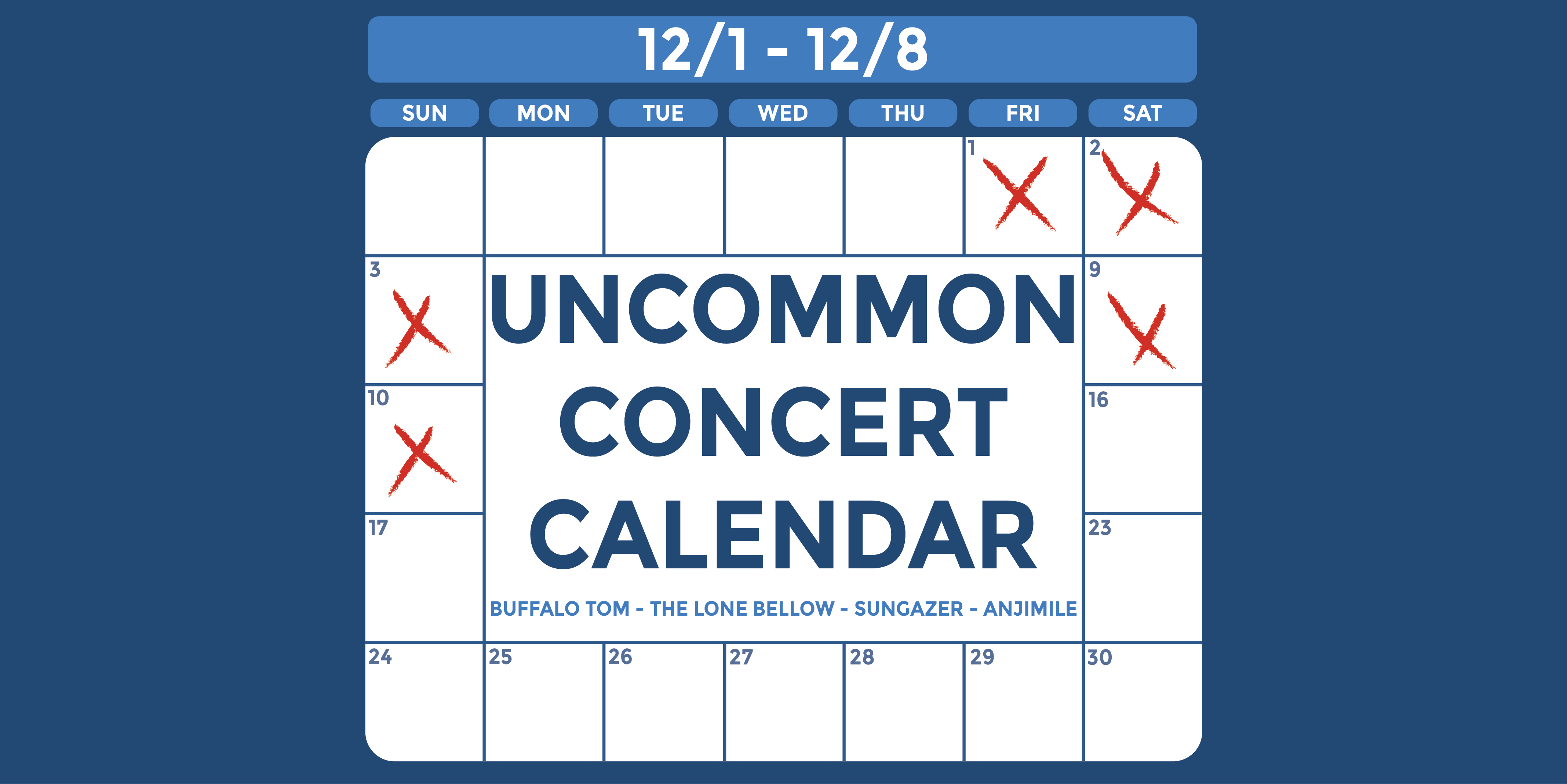 Uncommon Concert Calendar: December 1-8 - Vimarsana News