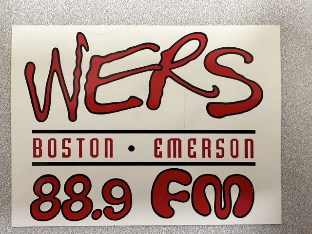 A WERS car bumper sticker from the '90s.