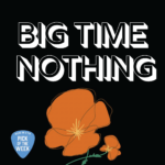 A black background with a large, orange carnation and three-dimensional white text that reads: "Big Time Nothing. St. Vincent." A blue guitar pick in the bottom left corner reads: "WERS 88.9 FM Pick of the Week"