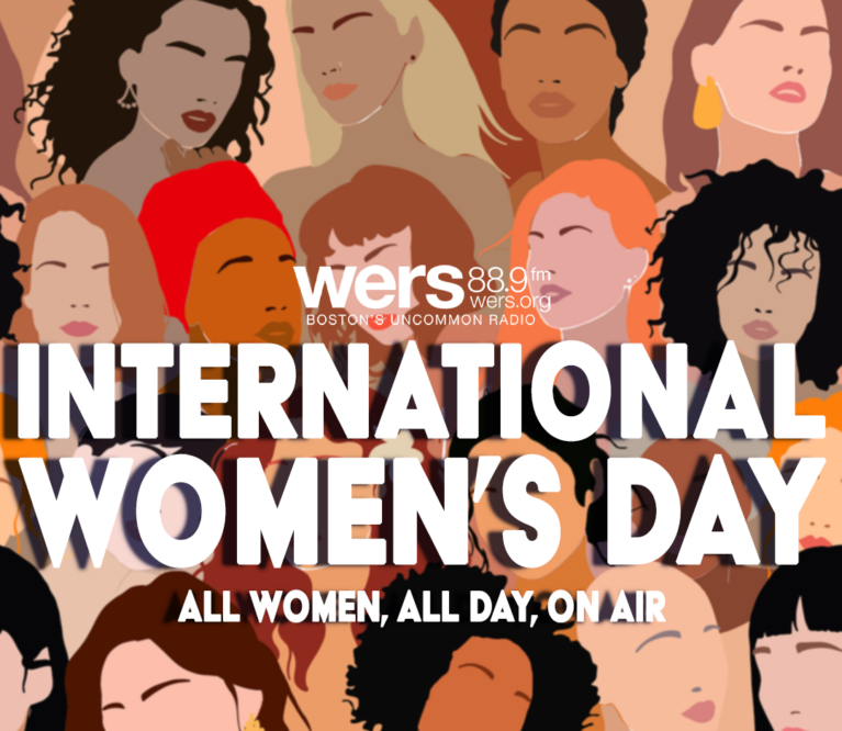 Several minimalist outlines women make up the background of a graphic. Text reads 