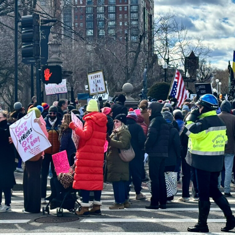 Women’s march descends on Boston Common