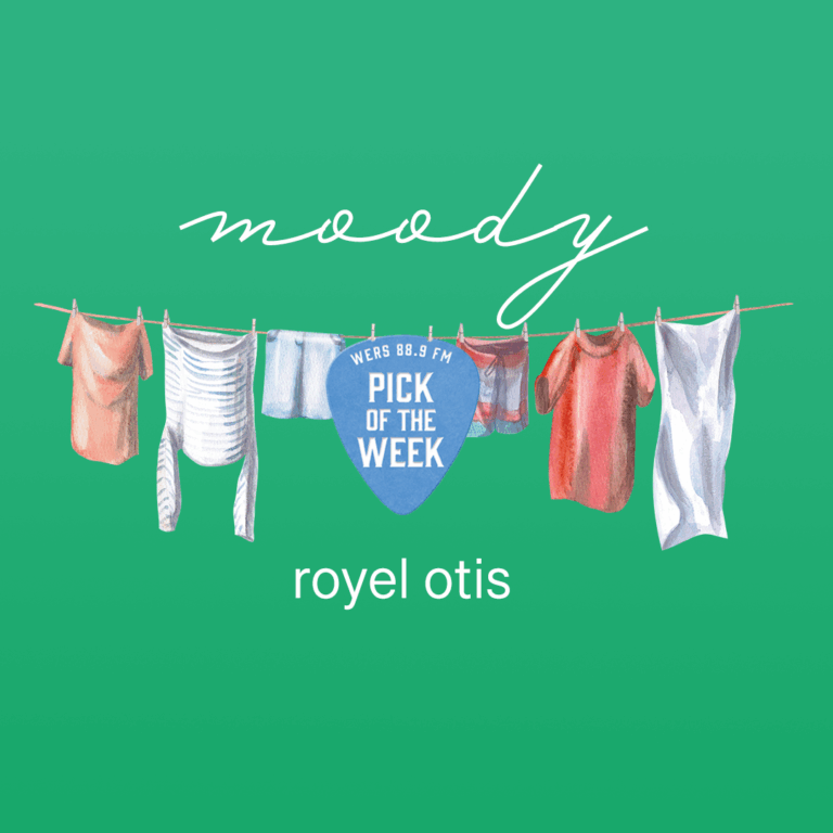 clothesline, with the word moody above it in white, and royel otis beneath it