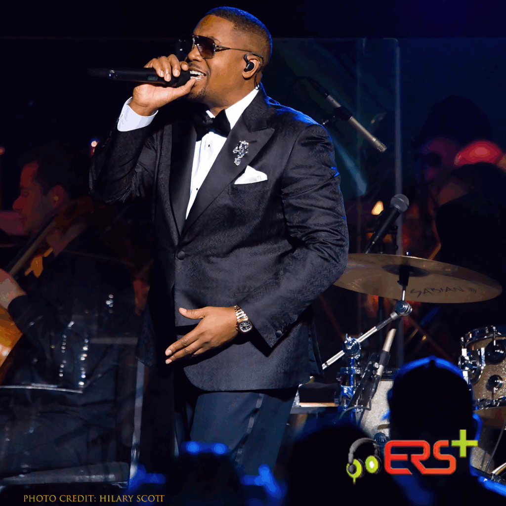 Digital photo of Hip Hop artist Nas Nas Plus Boston Pops perform at Tanglewood in Lennox, MA