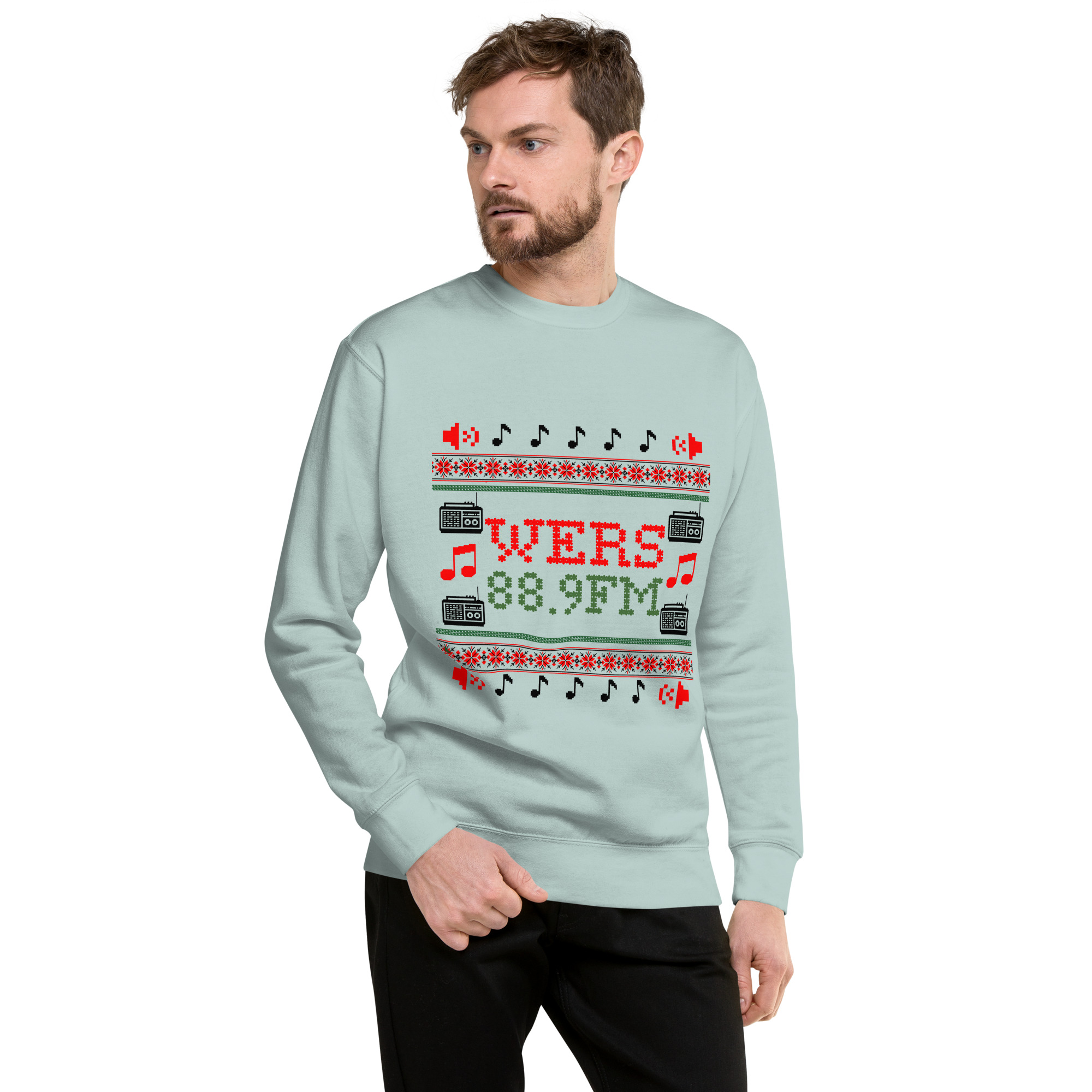 Merry WERSmas Unisex Ugly Sweater (Green) - Image 5