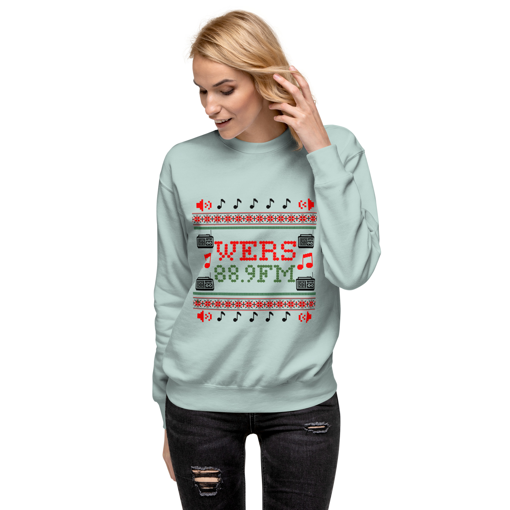 Merry WERSmas Unisex Ugly Sweater (Green) - Image 6