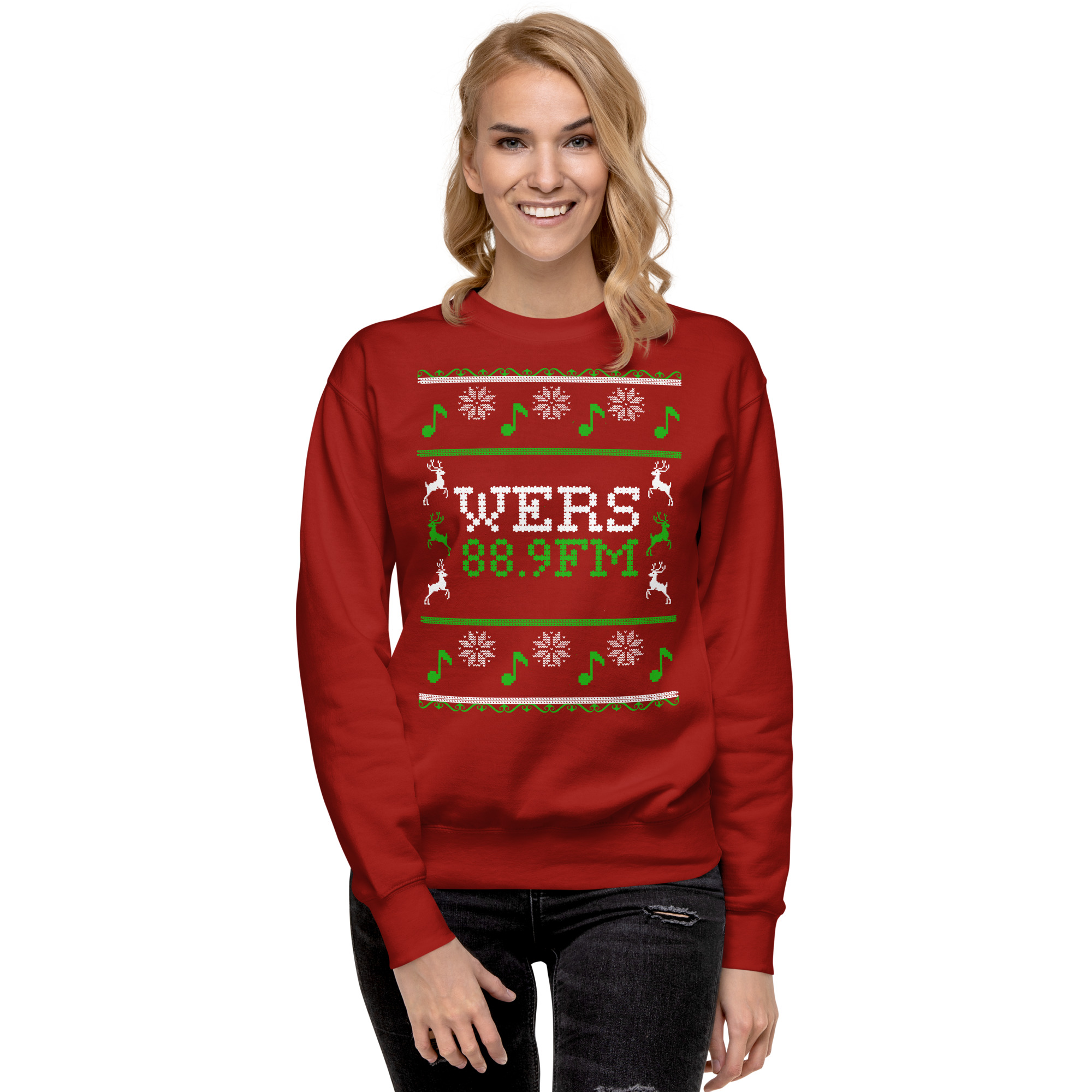 Merry WERSmas Unisex Ugly Sweater (Red) - Image 4