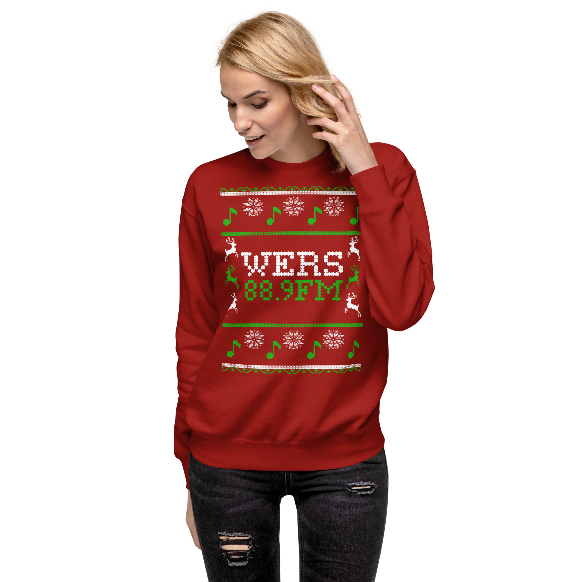 Merry WERSmas Unisex Ugly Sweater (Red) - Image 3
