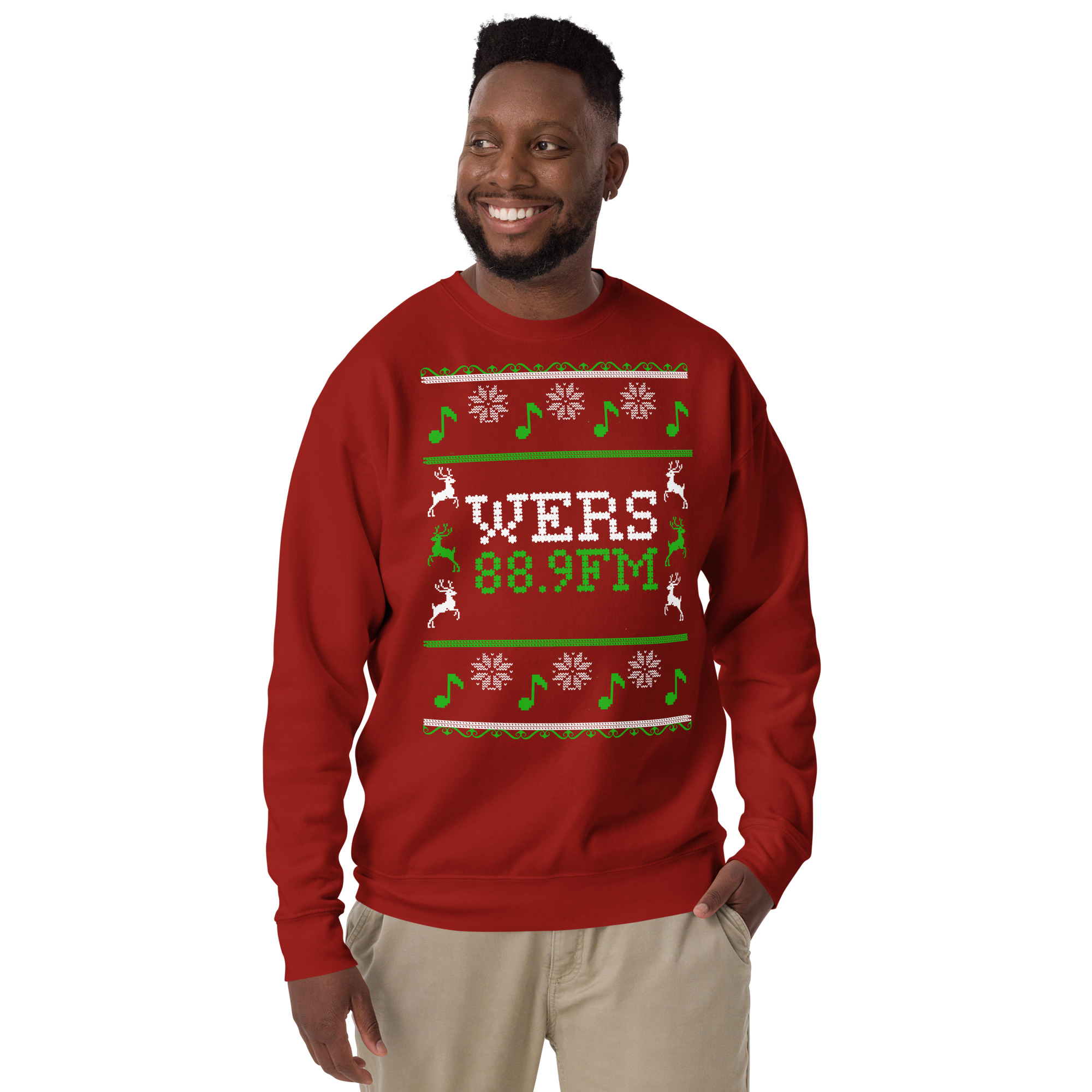 Merry WERSmas Unisex Ugly Sweater (Red) - Image 5