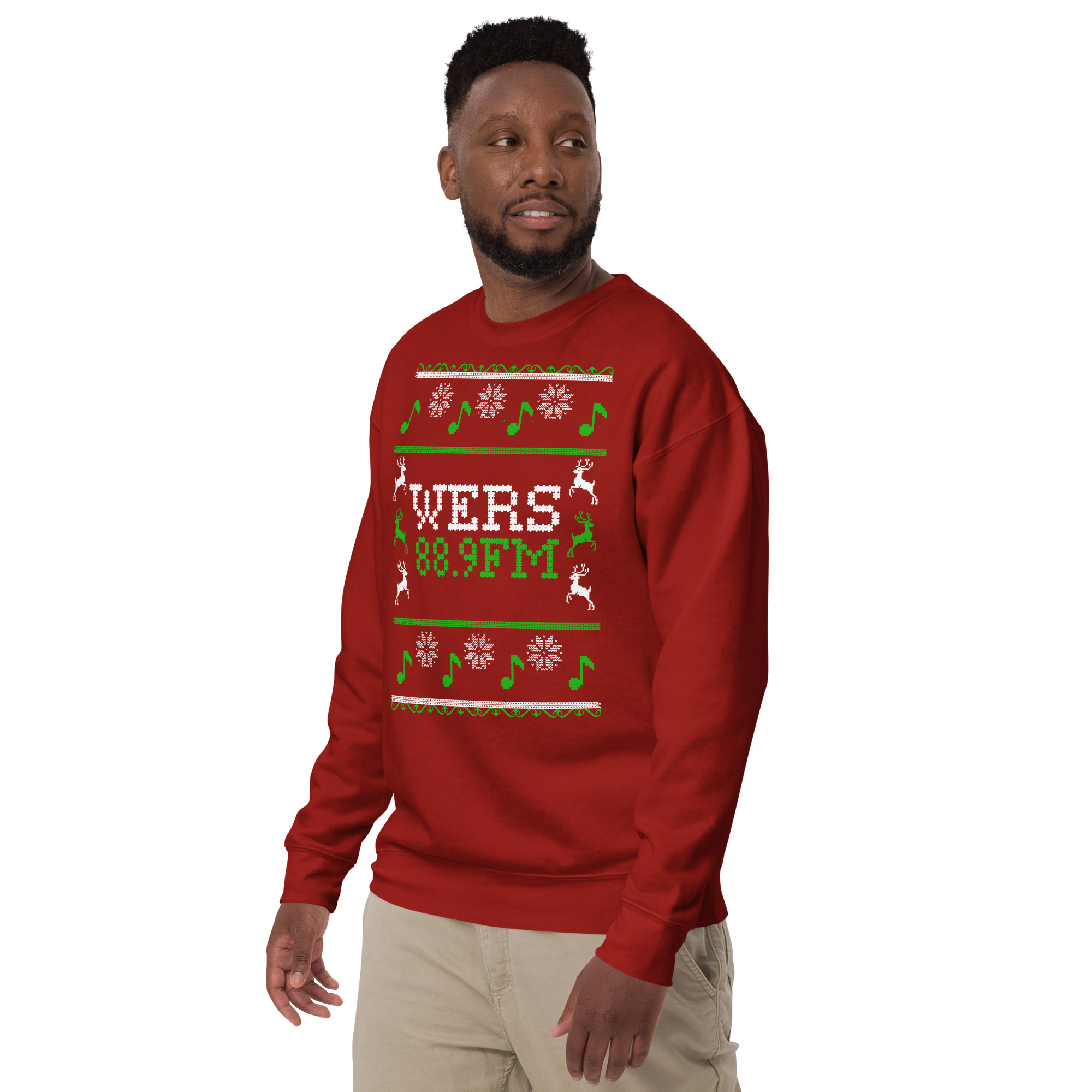 Merry WERSmas Unisex Ugly Sweater (Red) - Image 6