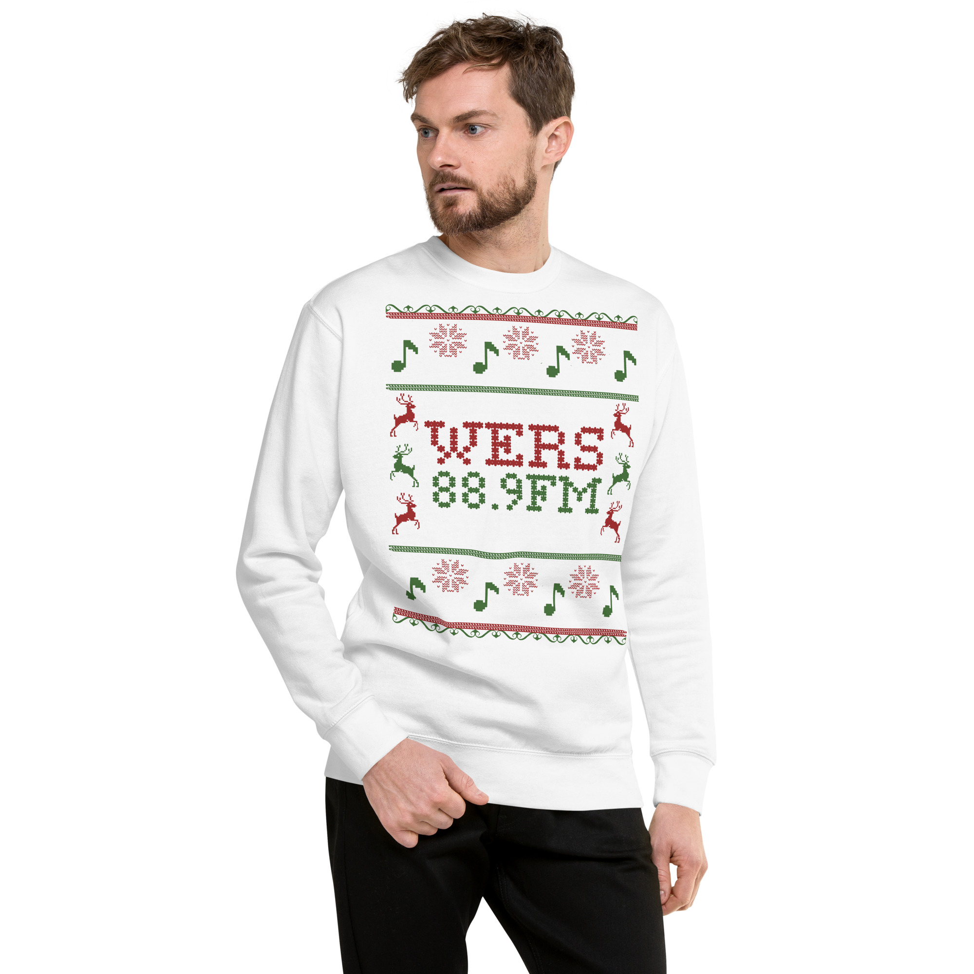 Merry WERSmas Unisex Ugly Sweater (White)