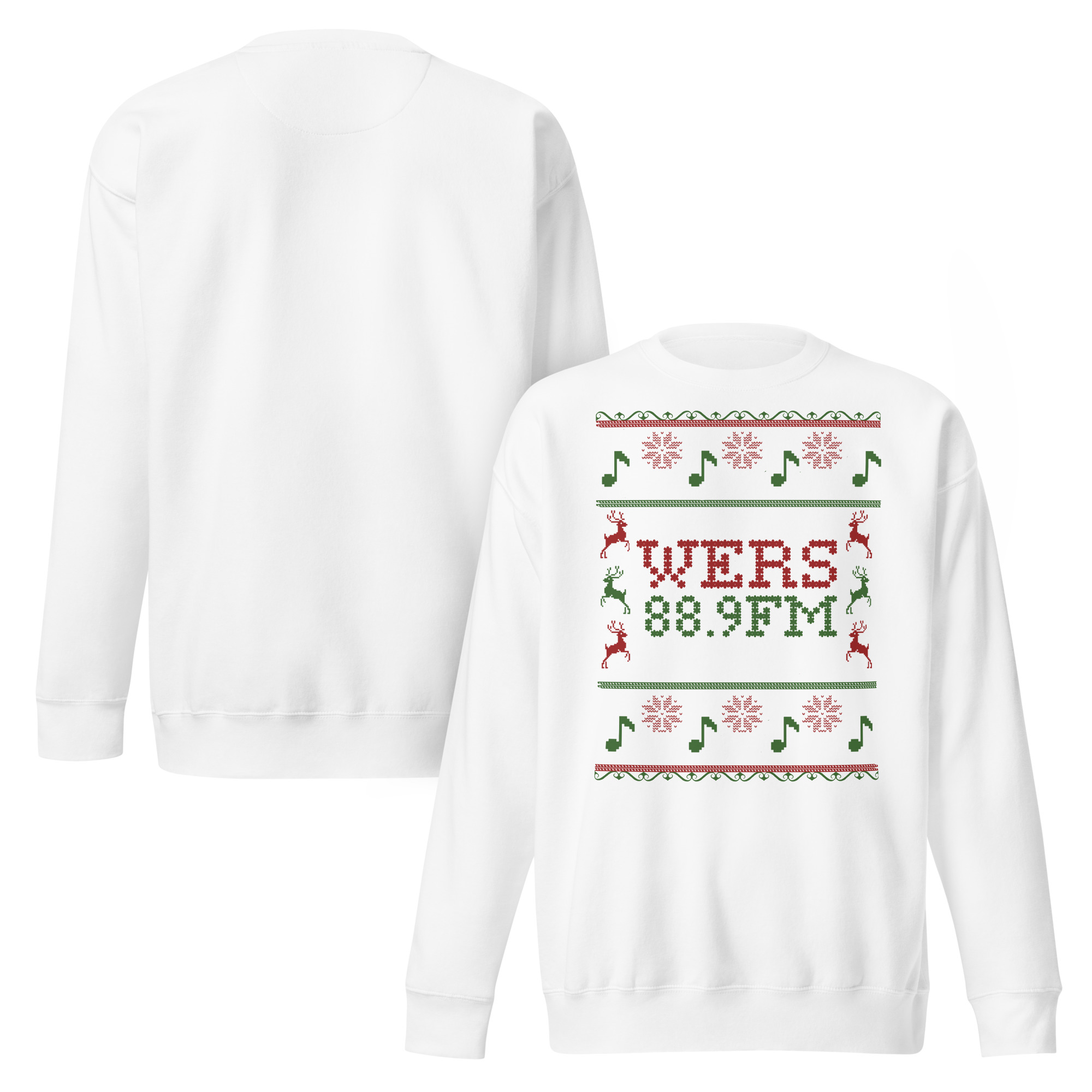 Merry WERSmas Unisex Ugly Sweater (White) - Image 5