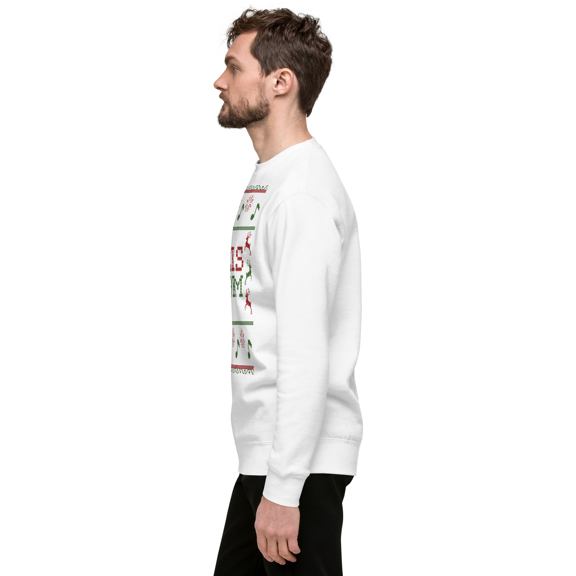 Merry WERSmas Unisex Ugly Sweater (White) - Image 3