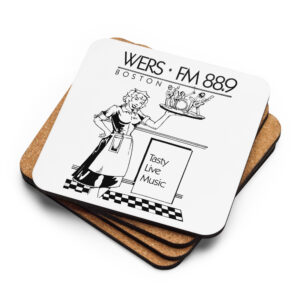 Retro WERS Cork Back Coaster