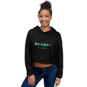 Boston's Uncommon Radio Soundwave Crop Hoodie