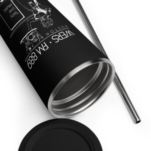 Retro Insulated tumbler with a straw