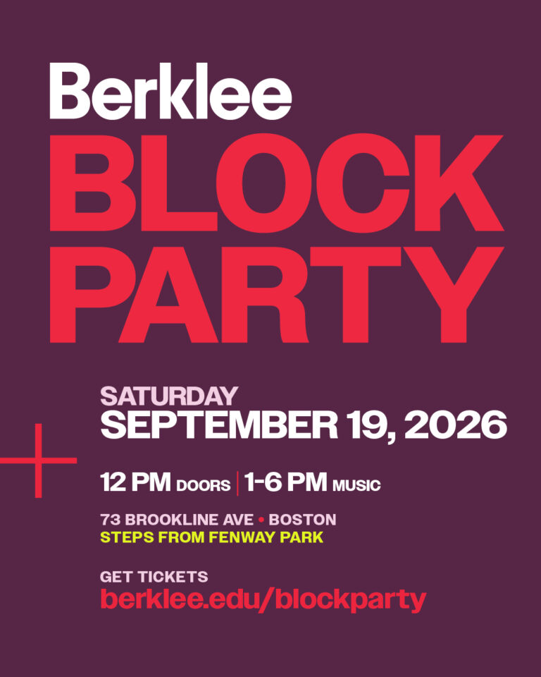 Berklee College’s First-Ever Block Party Celebrating Their Boston Roots!