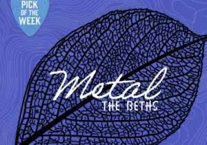 blue flower on a blue background with the words metal and the beths written on it.